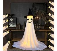 2packs Halloween Decorations Outdoor, 120cm/47.24in,165cm/64.96in Halloween Party Decoration Indoor,Spooky Ghost, Sparkling Ghost, Scary Yard Garden Porch Props (120cm/47in,Style-A)