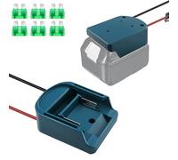 2Packs Power Wheel Adaptador para Makita 18V Serie de Batería con Fusible, Interruptor y Abrazadera de Alambre, 6 Piezas Fusible de 30 A, Conector Convertidor de Batería de Alambre de 14 AWG DIY para