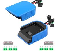 2Packs power wheel adaptadores para bosch professional 18V system GBA batería kit con fusible, terminales de alambre, cable 14AWG, conectores de alimentación para DIY Rc coche juguetes, robots y