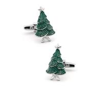 2pair Christmas Tree Cuff Links Fashion Design Material Cufflinks