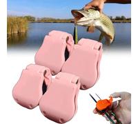 2Pairs Multifunctional Rod Holder, Fishing Pole Holders for Ground, Only Needs to Be Clamped & Snapped to Secure Rod (Pink)