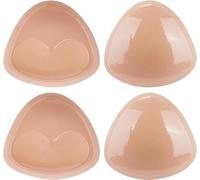 2Pairs Ultra Volume Enhancing Inserts, Nubitties Bra, Triangular Double Sided Bra Patch, Thickened Silicone Breast Pad (02,M)