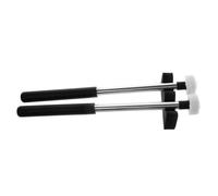 2Pares Baquetas de Percusión de Fieltro con Soporte Batería Fieltro y Mango Antideslizante Accesorios Musicales para Color Negro