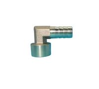 2pc 1/2" BSPP Female x 14mm Hose Elbow Splicer Brass Hosetail Fitting Coupling Water Gas Fuel