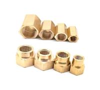 2pc 1/4" BSPP Female Equal/Reduce Brass Hex Pipe Connector Fitting Reducer SMGLRUEAT