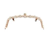 2pc 22CM Fashion Arch Flower Diamond Metal Making Kiss Clasp Purse Frame For Bag Clutch To The Accessories(22CM lightgold)