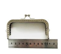2pc 8.5-18.5cm Metal Purse Frame Handle For Clutch Bag Handbag Accessories Making Kiss Clasp Lock 4 Colors(10.5cm-silve)