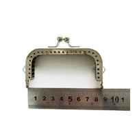 2pc 8.5-18.5cm Metal Purse Frame Handle For Clutch Bag Handbag Accessories Making Kiss Clasp Lock 4 Colors(8.5cm-silver)