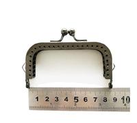 2pc 8.5-18.5cm Metal Purse Frame Handle For Clutch Bag Handbag Accessories Making Kiss Clasp Lock 4 Colors(8.5cm-black)
