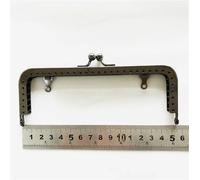 2pc 8.5-18.5cm Metal Purse Frame Handle For Clutch Bag Handbag Accessories Making Kiss Clasp Lock 4 Colors(15.5cm-black)