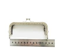 2pc 8.5-18.5cm Metal Purse Frame Handle For Clutch Bag Handbag Accessories Making Kiss Clasp Lock 4 Colors(12.5cm-silve)