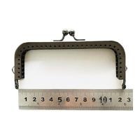 2pc 8.5-18.5cm Metal Purse Frame Handle For Clutch Bag Handbag Accessories Making Kiss Clasp Lock 4 Colors(12.5cm-black)
