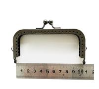 2pc 8.5-18.5cm Metal Purse Frame Handle For Clutch Bag Handbag Accessories Making Kiss Clasp Lock 4 Colors(10.5cm-black)