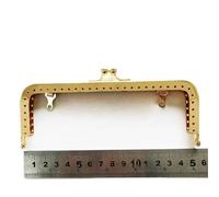 2pc 8.5-18.5cm Metal Purse Frame Handle For Clutch Bag Handbag Accessories Making Kiss Clasp Lock 4 Colors(15.5cm-light gold)