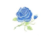 2pc 8.5 * 8CM/Fabric Flower Applique Patch Thermocollant Clothes Stickers,Rose Embroidery Iron On Patches Decoration For Clothing,Jean(A)