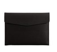 2pc A4 Leather File Bags For Letters, Official Document, Material, And Business Office Storage(Black-L)