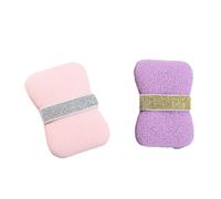 2pc Bath Sponge, Soap Dispenser, Shower Sponge for Women - Must-Have Shower Sponge for Adults Travel & Camping (Grape purple + cherry blossom pink)