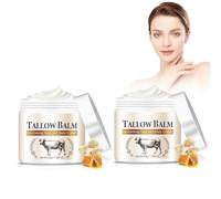 2Pc Beef Tallow Crema Para El Cuidado De La Piel,Beef Tallow Cream,Crema De Sebo De Res,Tallow And Honey Balm,Humectante De Sebo De Res,Loción En Crema Hidratante De Sebo Natural Para Pieles Sensibles