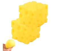 2Pc Big Cheese Square, Cuadrado Blandito Queso, Pelota Antiestrés Grande Blandita Queso, Juguete Sensorial Realista con Forma Bloque, Juguete Blandito con Forma Cubo Quesos para Casa Colegio