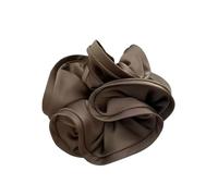 2pc Big Hair Tie Ribbon Scrunchies Satin Elastic Band Bow Women Simple Temperament Ponytail Accessories(Brown)