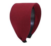 2pc Black Wide-brimmed Headband Toothed Non-slip Hair Band White Hair Sports Makeup Headbands For Women(Red)