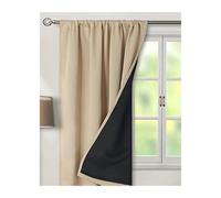 2Pc Blackout Curtains For Living Room Bedroom Thermal Insulated Lining Waterproof Window Decor Door Blinds para Dormitorio(W200cmxH250cm)
