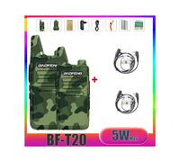 (2PC-Camo-2Air HD) BF-T20 Mini walkie-talkie portátil de 5 W con carga tipo C, radios bidireccionales