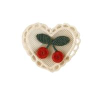 2pc Cherry Flower Embroidery Patch Sew-on DIY Applique Repair For Jeans Hats Bags Clothing Creative Sewing Clothes Badges(Color1)