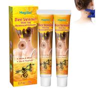 2pc Crema Alivio De Verrugas Veneno de abeja, Quita verrugas cuello y cara, Crema Removedor de Verrugas, Ingredientes son Seguros y Suaves Para Todos Los Tipos De Piel, Indoloro Seguro