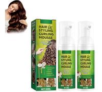 2PC Crema Pelo Rizado para Método Curly,Curl Hair Defining Cream,Espuma Rizos,Espuma para Cabello Natural,Define y Previene el Encrespamiento,Curl Control Defining Cream Para Todo Tipo De Cabello