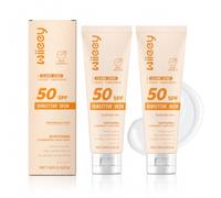 2PC Crema Solar Mineral Bebés y Niños SPF50+ 80g,Zinc Oxide Sunscreen Niños