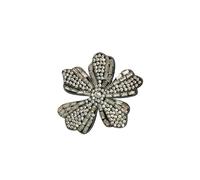 2pc Diamond Self-adhesive Beads Flowers Full Of Cloth Stickers Dress Bags Clothes Clothing Accessories(White Large)