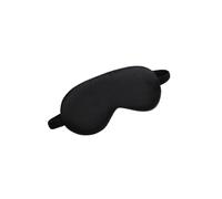 2PC-Double-Sided Artificial Silk Eye Mask Shield Breathable Bag Elastic Lunch Break Sleep Shading(Black)