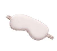 2PC-Double-Sided Artificial Silk Eye Mask Shield Breathable Bag Elastic Lunch Break Sleep Shading(Pink)