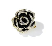 2pc Flower Brooch For Women Rhinestone Pins Floral Brooches Jewelry Gift For Mom Wife(Design-A)