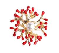 2pc Flower Brooch For Women Rhinestone Pins Floral Brooches Jewelry Gift For Mom Wife(Design-C)