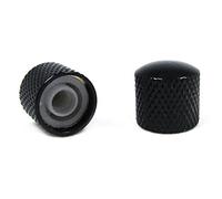 2pc. Guitarra Volumen Potenciómetro (Pot) pomos: Negro Knurled Dome