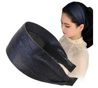 2pc Headband With Wide High-end Hairband Cover White Hair And Decorate Hair Accessories Headbands For Women(Blue)