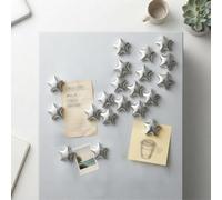 ,2pc,Imanes para Nevera, decoración Creativa de Estrellas Plateadas, Fuertes y adorables Pegatinas magnéticas, Mini Herramientas Decorativas de organización para Armario y Cocina