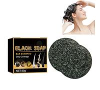 2PC Jabón Brillo Gris,Jabon Para Canas Champú,Hair Darkening Shampoo Bar,Anti Gray Bar,Jabón Cobertura de Cabello Gris,Grey Shine Jabón,Promueve Crecimiento Cabello y Previene Su Caída