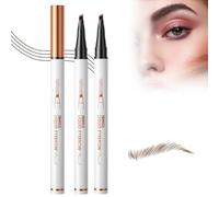 2PC Lápiz De Cejas 3D,Lápiz De Cejas Con 4 Puntas Microhorquillas,Lápiz De Cejas,Lápiz Para Tatuaje De Cejas a Prueba De Agua,Crea Un Maquillaje De Cejas Natural (Dark Curry)