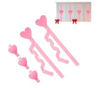 2PC Lazos rojos para gabinetes de San Valentín, lazos de corazón de 41 pulgadas para gabinetes de San Valentín, lazos para gabinetes de San Valentín para gabinetes, repisas de chimenea(Pink,2PC)