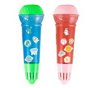 2PC Micrófono Echo niños | Micrófono juguete para niños | Micrófonos cambiadores voz utilería juguete educativo cantar | Micrófonos Juguetes interactivos Regalo cumpleaños para el desarrollo del habla