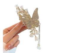 2pc Pearl Flower Tassel Hair Claw For Women Cute Sweet Clip Fashion Elegance Headdress Korean Accessoires(Color20)