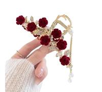 2pc Pearl Flower Tassel Hair Claw For Women Cute Sweet Clip Fashion Elegance Headdress Korean Accessoires(Color10)