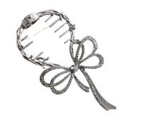 2pc Pearl Rhinestone Hair Claw Clips Bow Flower Tassel Horsetail Buckle Bun Ponytail Holder Clip Women Female Accessories(Ack bow)