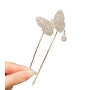 2pc Pearl U-shaped Hairpin Women's Insert, Fixed with Coiled Hair, Headpiece(Color3)
