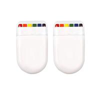 2PC Rainbow Face Paint Stick, 6 Colors DIY Body Paint, Rainbow Flag Makeup Stick For Face & Body, Easy To Remove, For Parades, Celebrations, Cosplay, Festivals, And Halloween Makeup (White)