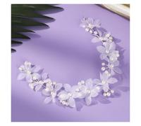 2pc Sweet White Floral Bridal Headband Fashion Hand-Knitted Pearl Wreath For Women Photo Party Hair Accessories