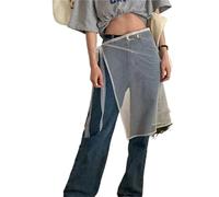 2pc The Lace Dress With A Curtain Cover Creates A Layered Look When Paired With An Apron, A Half Skirt, And A Sheer Floral Pattern(Ivory)